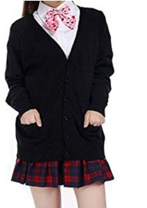 人気商品 スクールカーディガン 制服 レディース ブラック